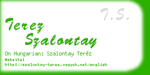 terez szalontay business card